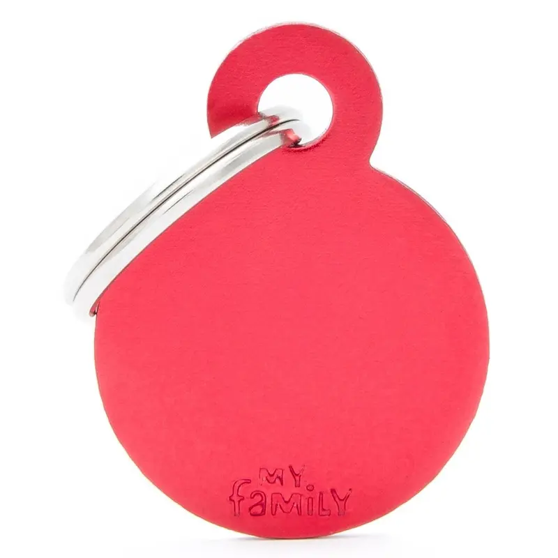 My Family Pet Tag Basic Circle Red