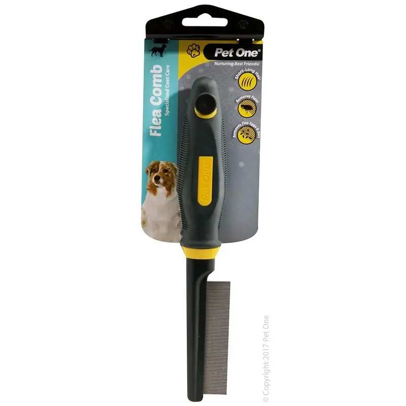 Pet One Flea Comb with Handle 80 Pins