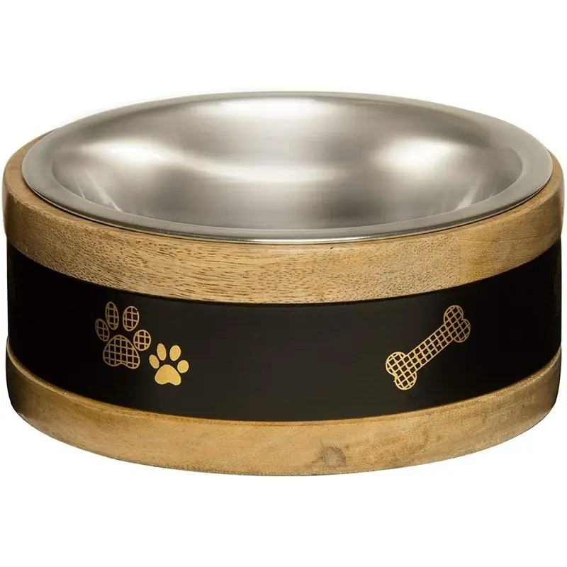Loving Pets Wooden Ring Bowl