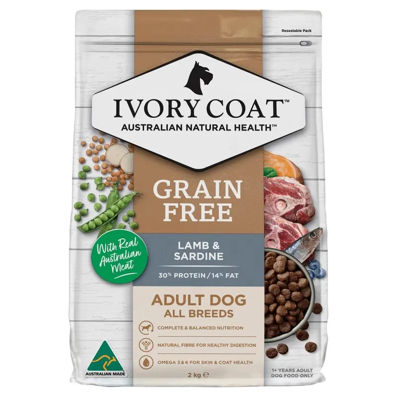 Ivory Coat Grain Free Dry Dog Food Lamb & Sardine