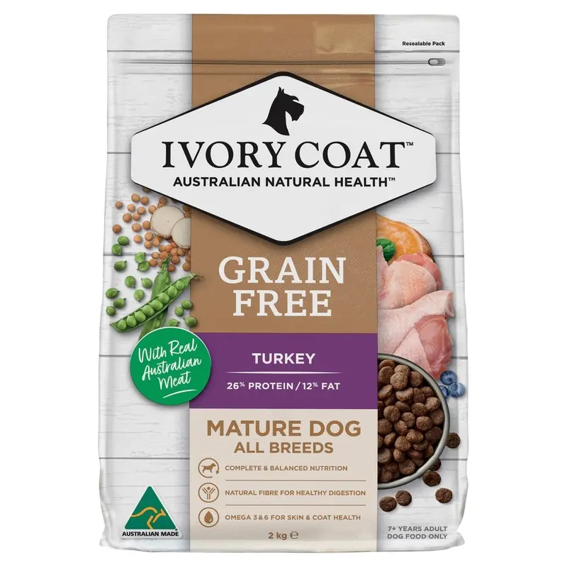 Ivory Coat Grain Free Dry Dog Food Mature Turkey