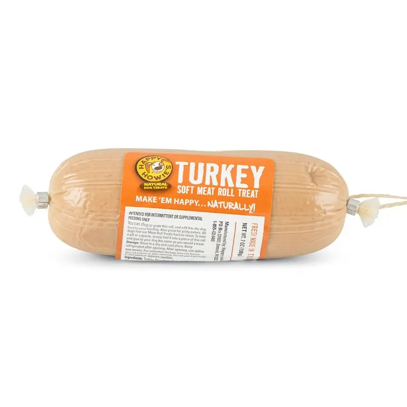 Happy Howie's Gourmet Meat Roll for Dogs, Turkey