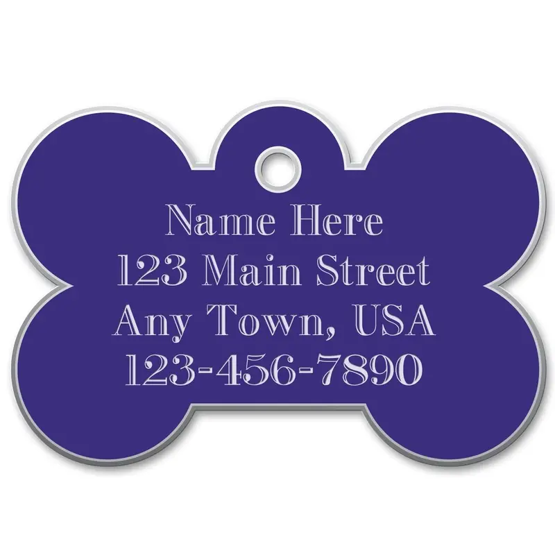 Jeffers Custom Personalized Engraved Bone ID Dog Tags