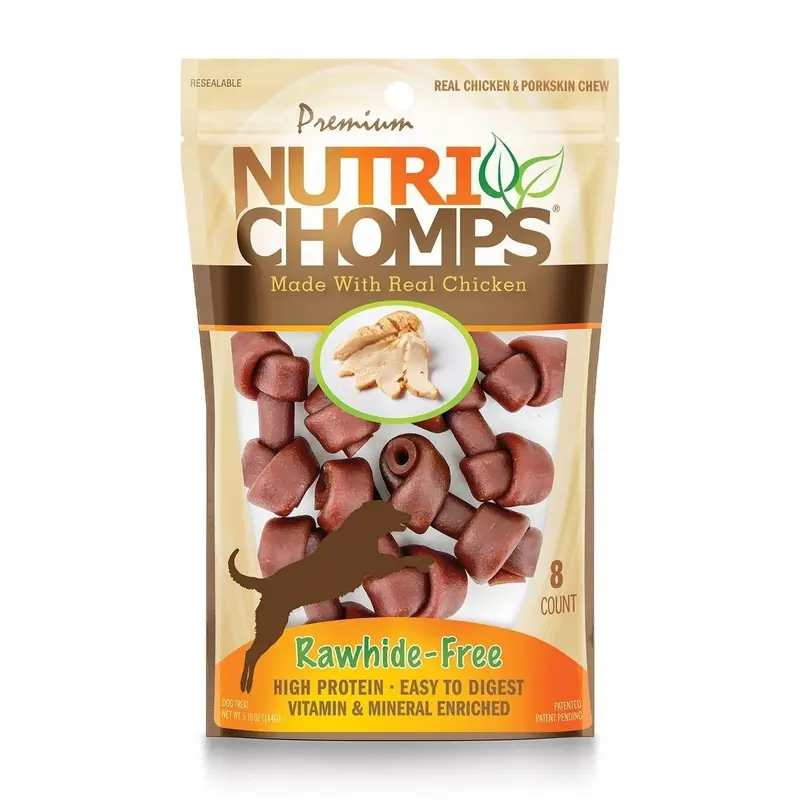 NutriChomps Chicken Flavored Mini Knot, 8 ct