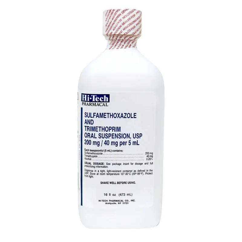 Rx SMZ/TMP (sulfamethoxazole and trimethoprim) 240mg/5mL, 473 mL Suspension