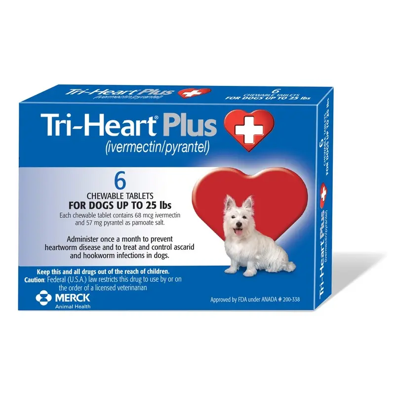 Rx Tri-Heart Plus Chewable Tablets for Dogs, 6 count