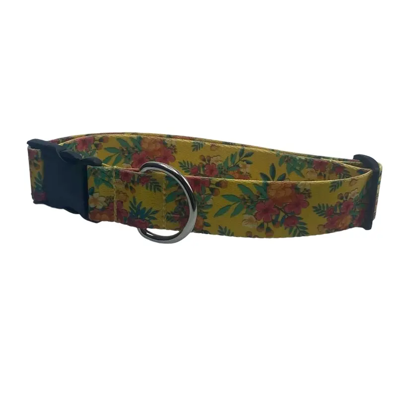 Hibiscus Bouquet Dog Collar (1.5" Wide)