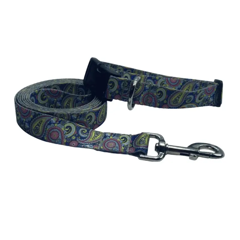 Garden Paisley Dog Collars or Leads (1" Wide)