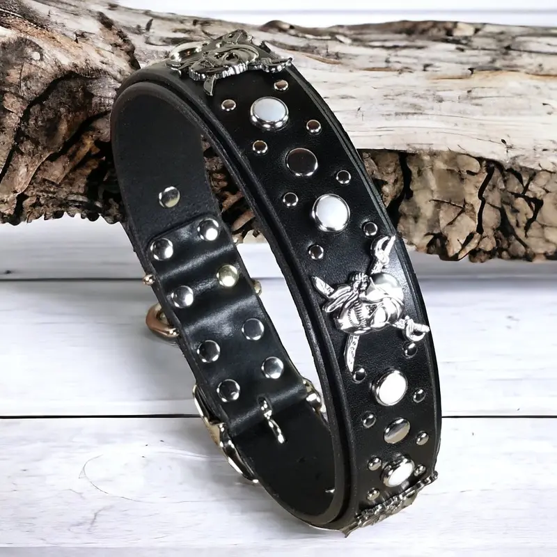 Calipso Leather Dog Collar