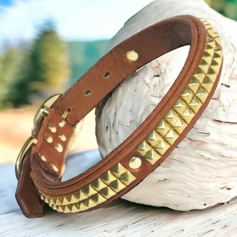 London Leather Dog Collar