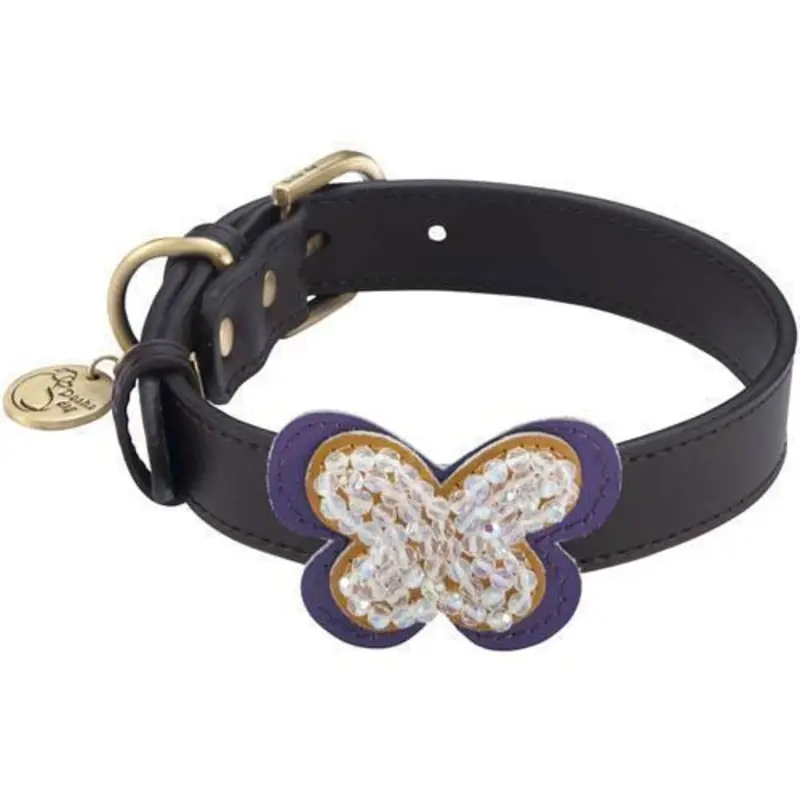 Butterfly Brown Dog Collar