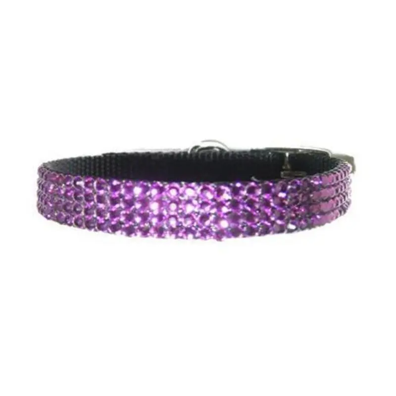 February Birthstone Amethyst Crystal Dog Collar