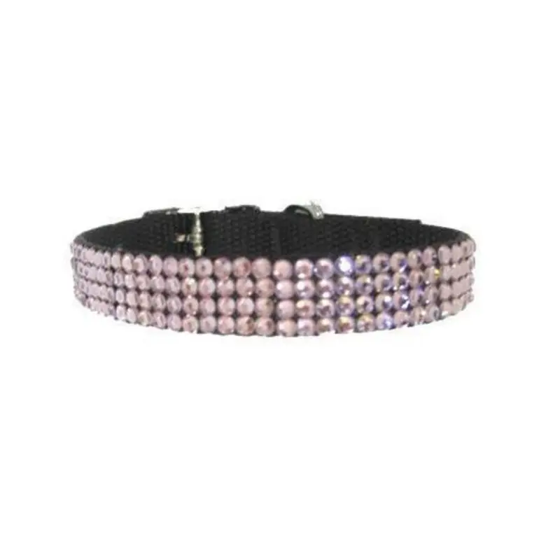 June Birthstone Light Amethyst Crystal Dog Collar