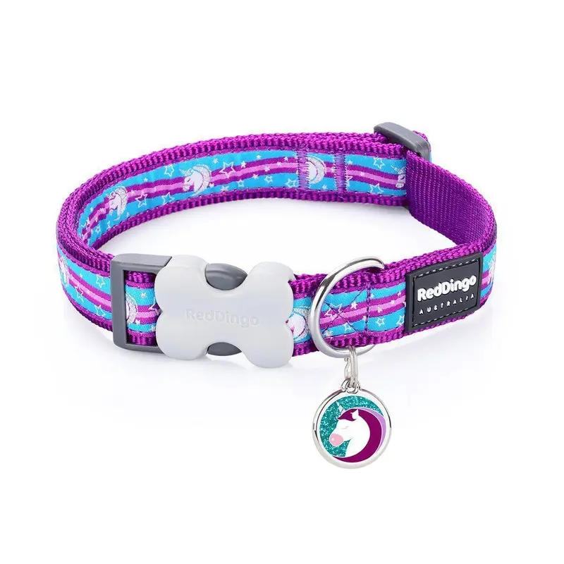 Unicorn Dog Collar/Tag Set