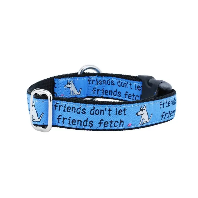 Friends Don't Let Friends Fetch Teddy The Dog Essential 1" Dog Collar
