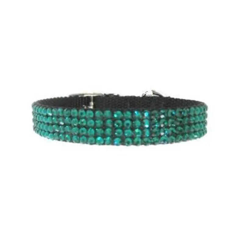 May Birthstone Emerald Crystal Dog Collar