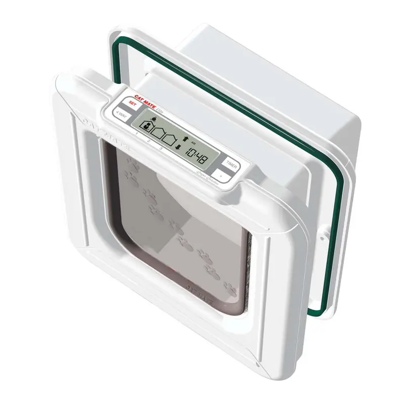 Ani Mate Elite Super Selective Chip and Disc Cat Flap White