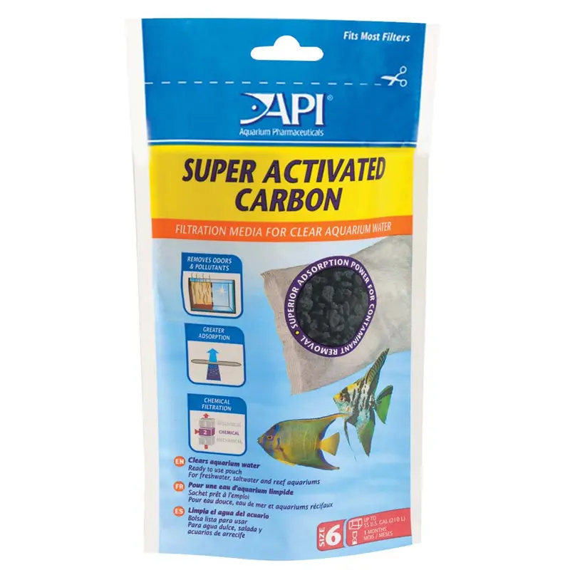 API Super Activated Carbon Filter Media Size 6 1 Pack