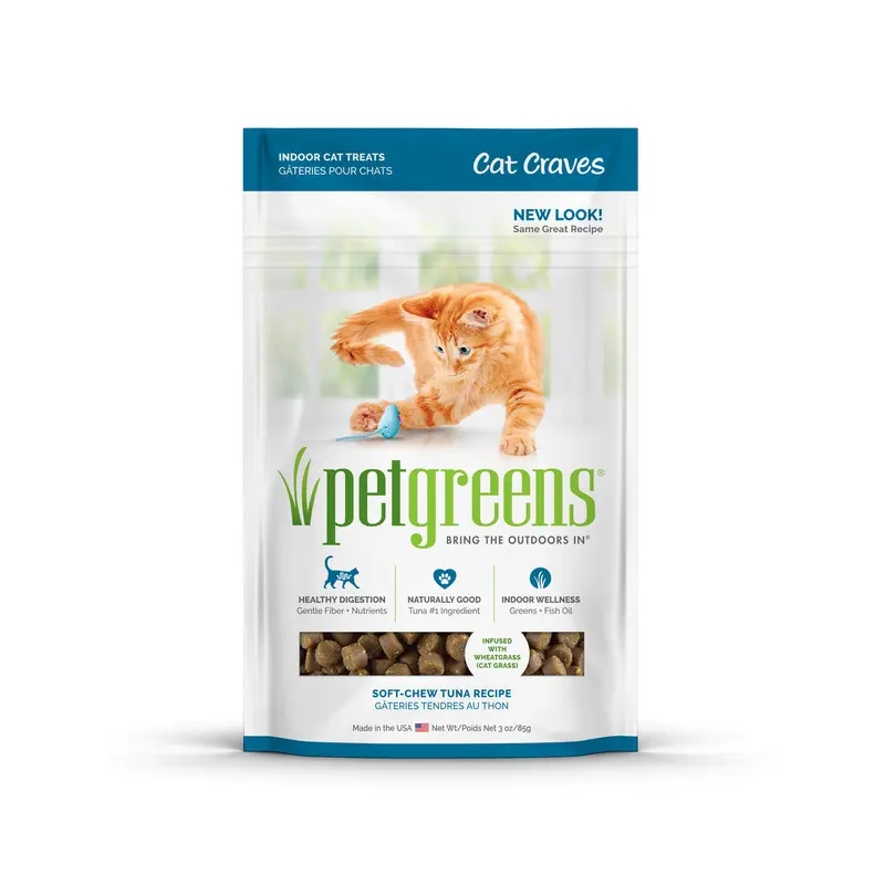 Pet Greens Cat Craves Semi-Moist Soft Cat Treats Tuna 3oz