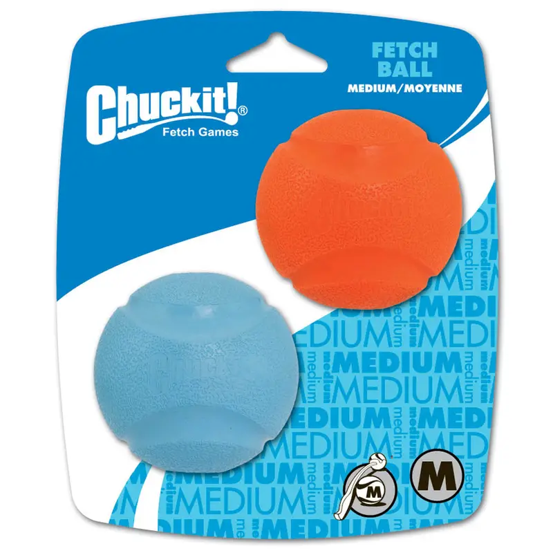 Chuckit! Fetch Ball Dog Toy Assorted 2pk MD