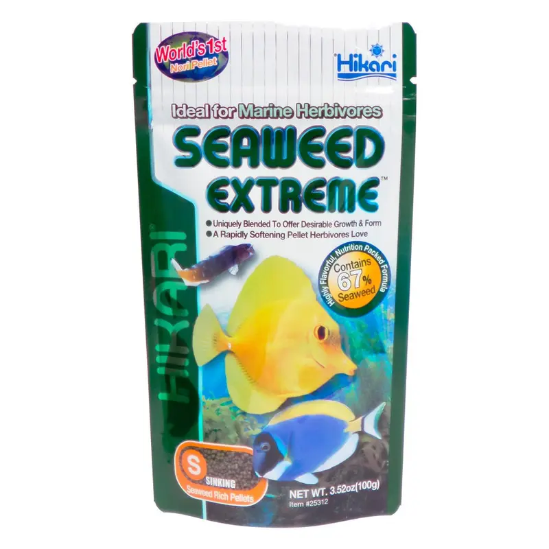 Hikari Seaweed Extreme Pellets Fish Food 3.52oz SM