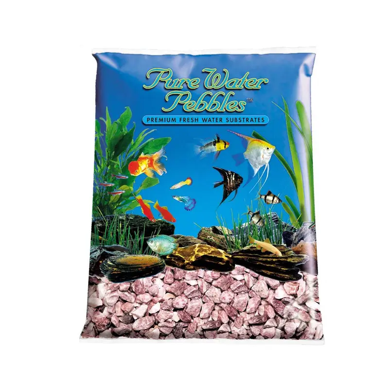 Pure Water Pebbles Premium Fresh Water Natural Aquarium Gravel Pink Flamingo 6/5 lb