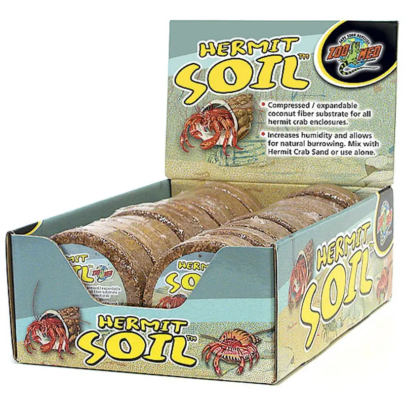 Zoo Med Hermit Soil Coconut Fiber Substrate Natural 2 lb