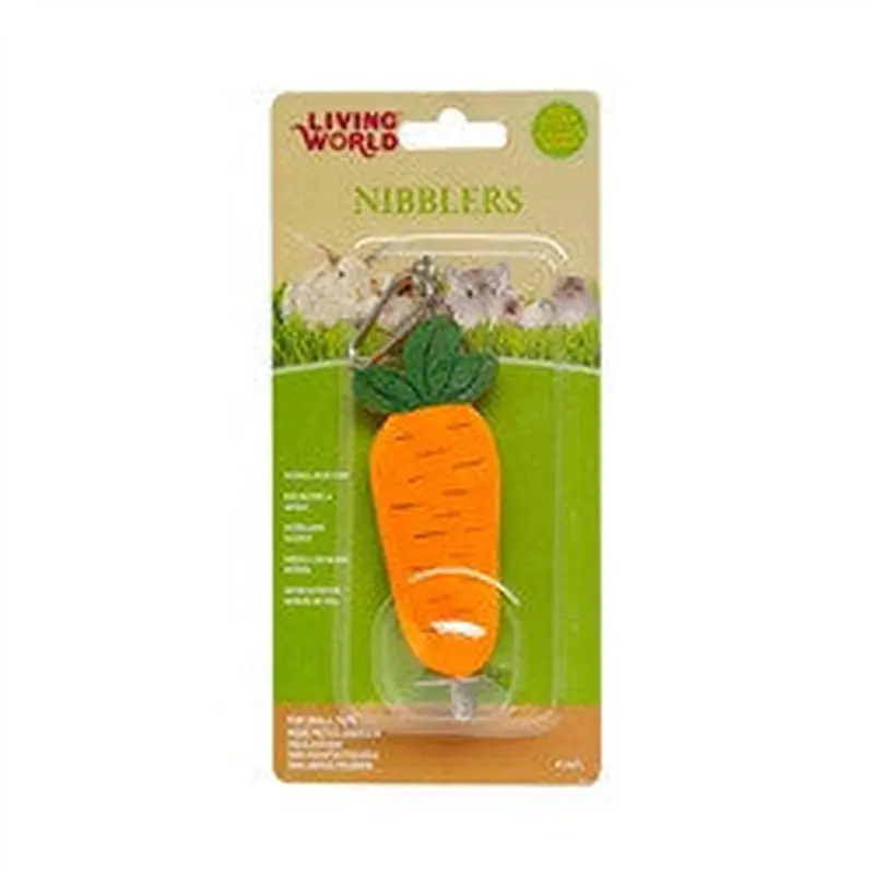 Living World Nibblers Wood Chews Carrot On Sticks 61471