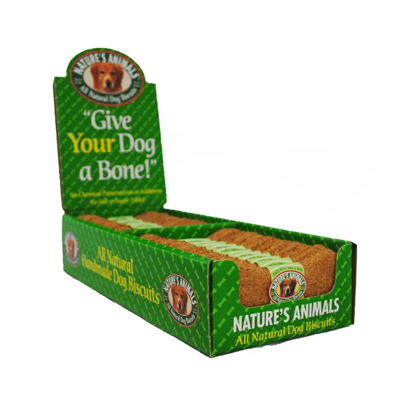 Natures Animals Original Dog Treat Display Lamb & Rice 4 in 24 ct