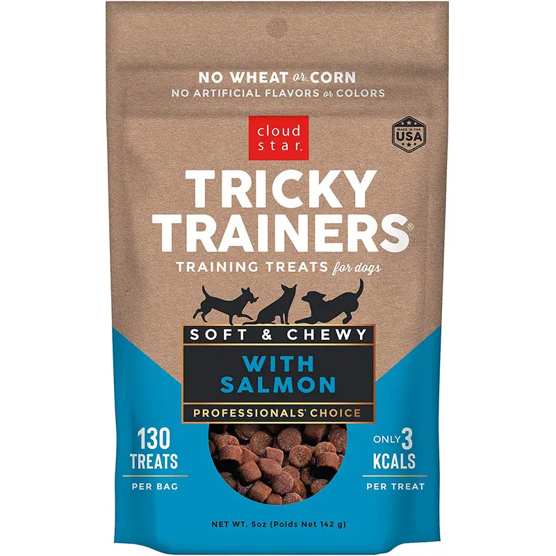 Cloud Star Tricky Trainers Chewy Salmon Formula Dog Treats 5oz