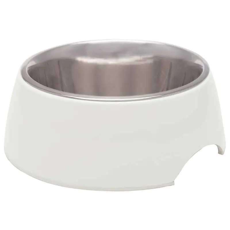 Loving Pets Retro Bowl White MD