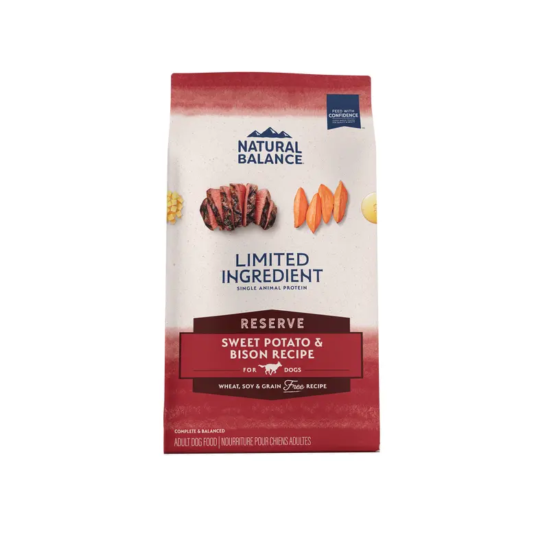 Natural Balance Pet Foods L.I.D. Adult Dry Dog Food Sweet Potato & Bison 22lb