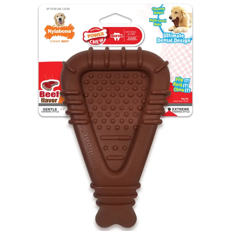 Nylabone Power Chew Arch Bone Dog Dental Chew Toy Beef Large/Giant (1 Count)