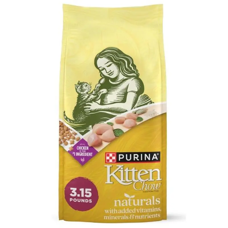 Purina Kitten Chow Naturals Vitamins, Minerals, & Nutrients 4/3.15 Lb