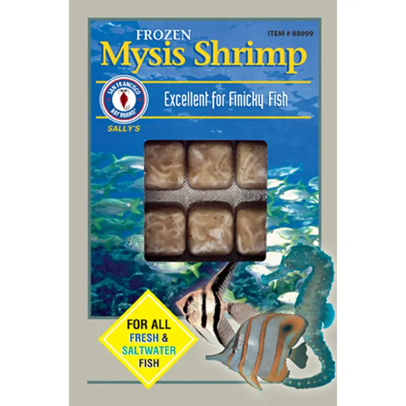 San Francisco Mysis Shrimp Frozen Fish Food 3.5 oz SD-5