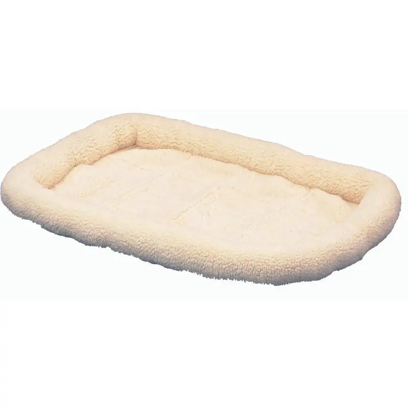 SnooZZy Sheepskin Bolster Kennel Dog Mat White XL