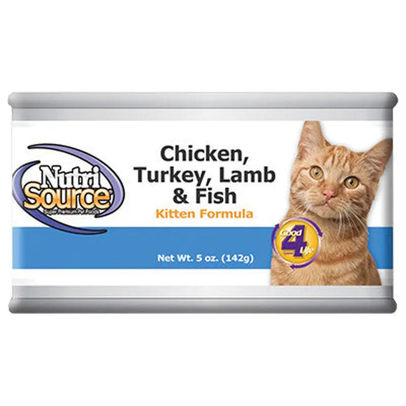 Nutrisource Chicken Turkey Lamb and Ocean Fish Cat and Kitten Food 5oz