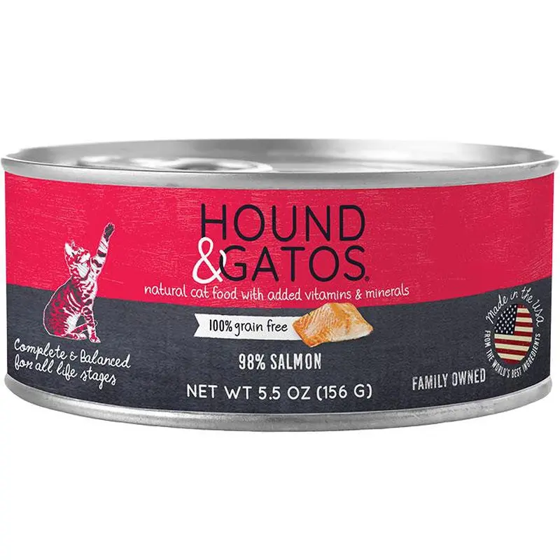 Hound & Gatos Cat Grain Free Salmon 5.5oz 24 Pack 