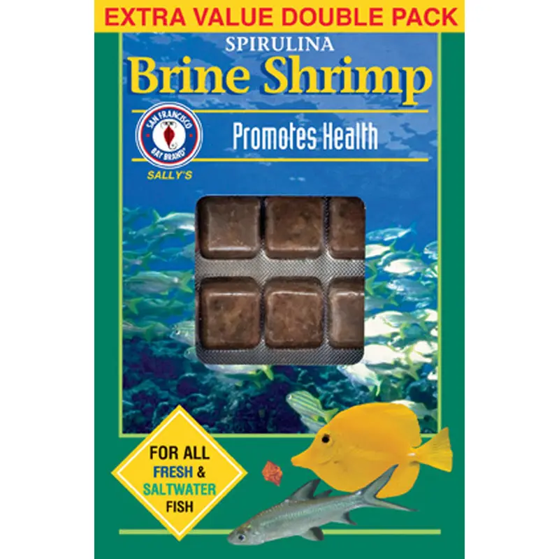 San Francisco Spirulina Brine Shrimp Frozen Fish Food 7 oz SD-5