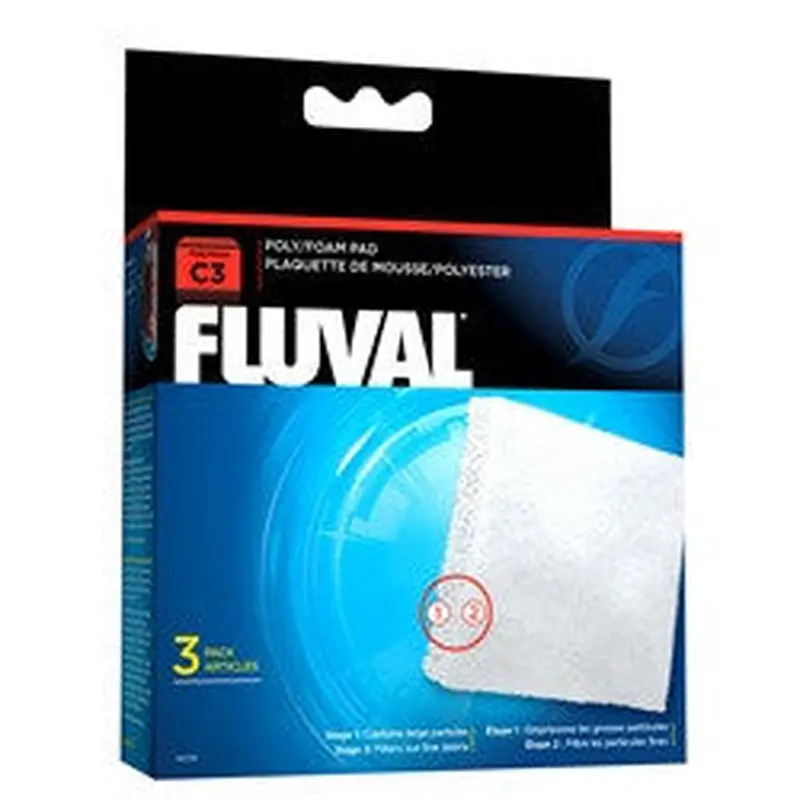 Fluval C3 Poly Foam Pad, 3 Pack 14009