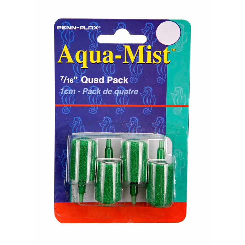 Penn-Plax Aqua-Mist Air Stone Cylinder Green 0.44 in 4 Pack