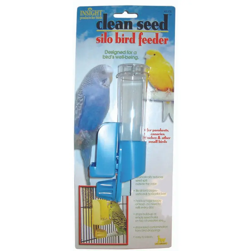 JW Pet Clean Seed Silo Bird Feeder Assorted SM