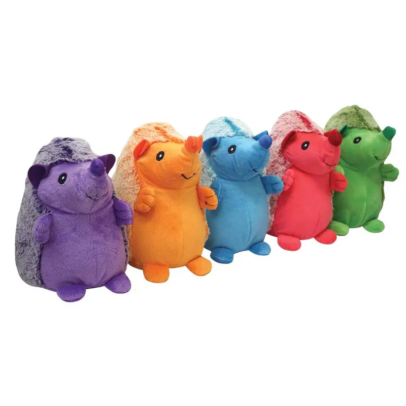 Multipet Hedgehog Plush Dog Toy Assorted 8 in