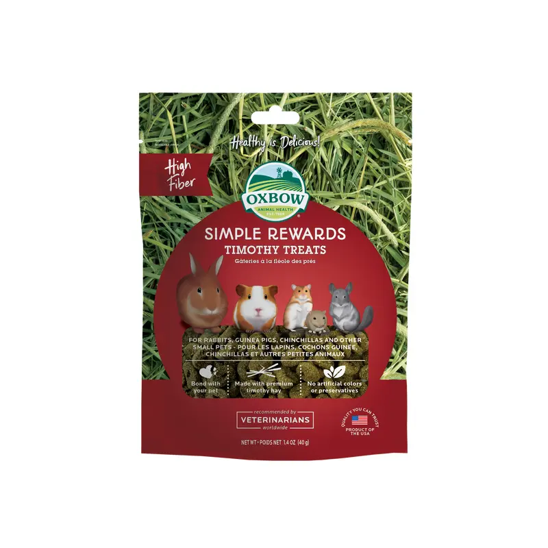 Oxbow Animal Health Simple Rewards High Fiber Timothy Small Animal Treats 1.4oz