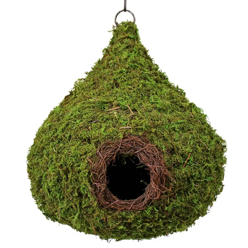 Galapagos Raindrop Woven Birdhouse Fresh Green 10inX13in