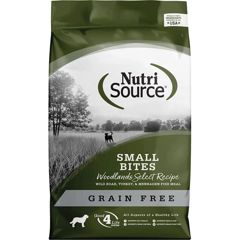 NutriSource Grain Free Small Bites Woodlands Select 15 lb 