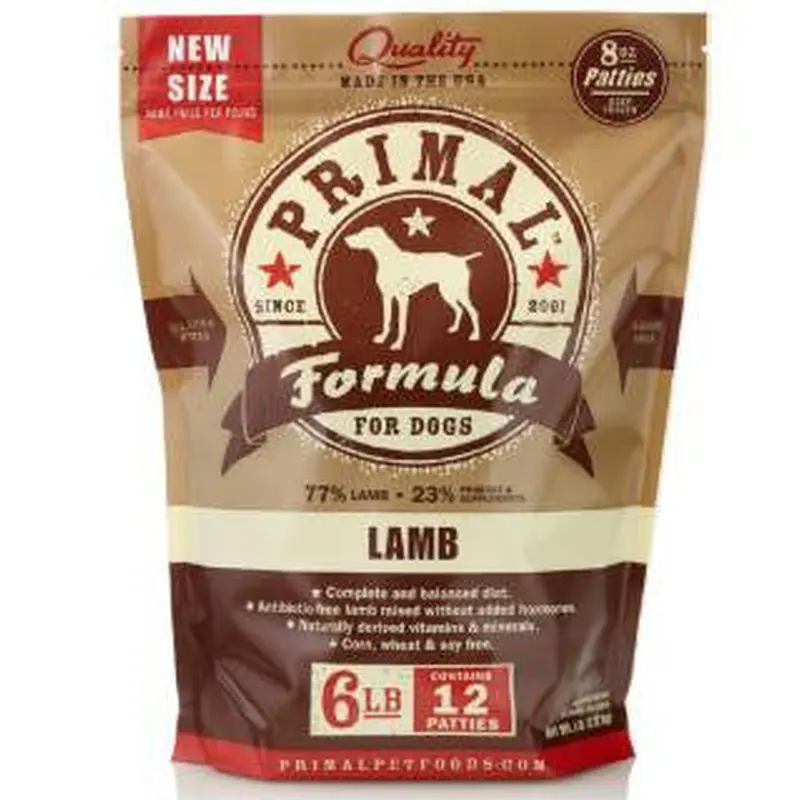 Primal Raw Lmb Pattie Dog 6lb