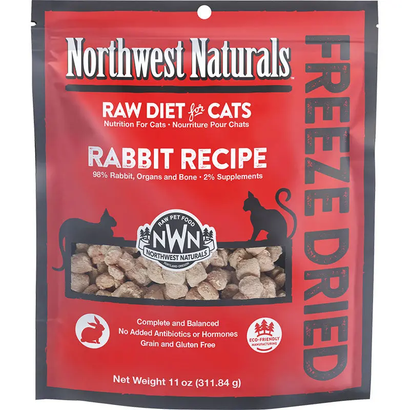 Northwest Naturals Freeze Dried Rabbit Cat Nibbles 11oz