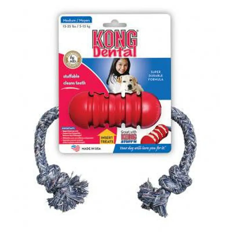 KONG Dental With Floss Rope Chew Toy MD