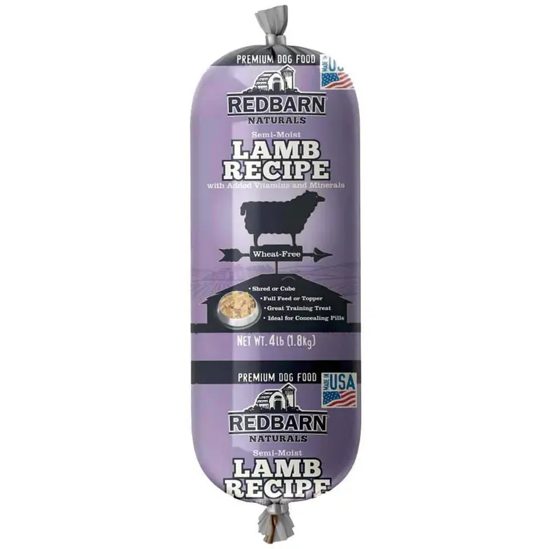 Redbarn Pet Products Natural Lamb Recipe Rolled Food 4lb